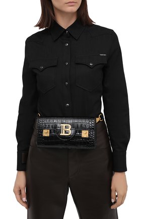 Женская поясная сумка b-buzz 23 BALMAIN черного цвета по цене 87150 руб., арт. UN0S594/LVCW | Фото 2 Женская поясная сумка b-buzz 23 BALMAIN черного цвета, арт. UN0S594/LVCW | Фото 2