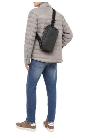 Мужской комбинированный рюкзак stepan SERAPIAN темно-серого цвета, арт. SSTEPMML7131M16A | Фото 2 (Размер: medium; Материал: Натуральная кожа, Экокожа; Ремень/цепочка: На ремешке, На плечо)