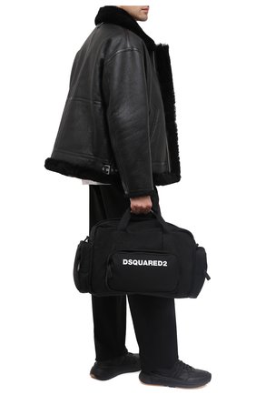 Мужская дорожная сумка DSQUARED2 черно-белого цвета по цене 41400 руб., арт. DFM0019 11702174 | Фото 2 Мужская дорожная сумка DSQUARED2 черно-белого цвета, арт. DFM0019 11702174 | Фото 2