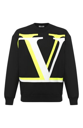 Мужской хлопковый свитшот VALENTINO черного цвета по цене 59500 руб., арт. UV3MF15B6K6 | Фото 1 Мужской хлопковый свитшот VALENTINO черного цвета, арт. UV3MF15B6K6 | Фото 1
