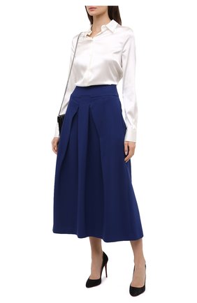 Женская юбка-миди ROLAND MOURET синего цвета по цене 57250 руб., арт. PW20/S0656/F2196 | Фото 2 Женская юбка-миди ROLAND MOURET синего цвета, арт. PW20/S0656/F2196 | Фото 2
