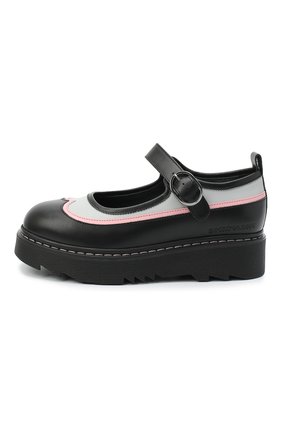 Детские кожаные туфли EMPORIO ARMANI черного цвета по цене 21550 руб., арт. XXD011/X0I35/28-34 | Фото 2 Детские кожаные туфли EMPORIO ARMANI черного цвета, арт. XXD011/X0I35/28-34 | Фото 2