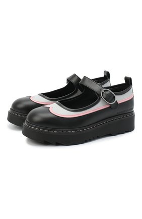 Детские кожаные туфли EMPORIO ARMANI черного цвета по цене 23850 руб., арт. XXD011/X0I35/35-40 | Фото 1 Детские кожаные туфли EMPORIO ARMANI черного цвета, арт. XXD011/X0I35/35-40 | Фото 1