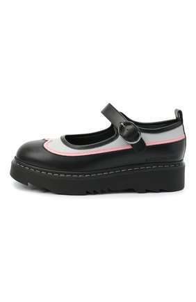 Детские кожаные туфли EMPORIO ARMANI черного цвета по цене 23850 руб., арт. XXD011/X0I35/35-40 | Фото 2 Детские кожаные туфли EMPORIO ARMANI черного цвета, арт. XXD011/X0I35/35-40 | Фото 2