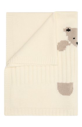 Детского шерстяное одеяло BABY T белого цвета, арт. 20AI062C0 | Фото 1 (Материал: Шерсть, Текстиль)