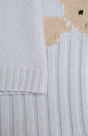 Детского шерстяное одеяло BABY T голубого цвета по цене 11800 руб., арт. 20AI062C0 | Фото 2 Детского шерстяное одеяло BABY T голубого цвета, арт. 20AI062C0 | Фото 2