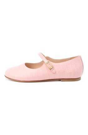 Детские кожаные туфли FENDI розового цвета по цене 36400 руб., арт. JFR319/TC3/20-26 | Фото 2 Детские кожаные туфли FENDI розового цвета, арт. JFR319/TC3/20-26 | Фото 2