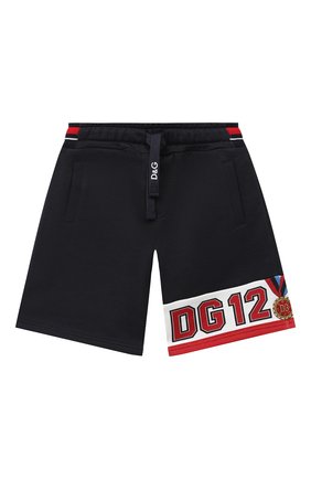 Детские хлопковые шорты DOLCE & GABBANA темно-синего цвета по цене 17800 руб., арт. L4JQH1/G7WWM/2-6 | Фото 1 Детские хлопковые шорты DOLCE & GABBANA темно-синего цвета, арт. L4JQH1/G7WWM/2-6 | Фото 1