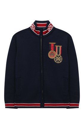 Детский шерстяная толстовка DOLCE & GABBANA синего цвета по цене 35200 руб., арт. L4KW86/JAVXE/2-6 | Фото 1 Детский шерстяная толстовка DOLCE & GABBANA синего цвета, арт. L4KW86/JAVXE/2-6 | Фото 1