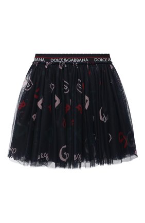 Детская юбка DOLCE & GABBANA темно-синего цвета по цене 30950 руб., арт. L53I30/HSMLZ/2-6 | Фото 2 Детская юбка DOLCE & GABBANA темно-синего цвета, арт. L53I30/HSMLZ/2-6 | Фото 2