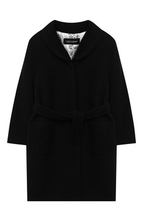 Детское шерстяное пальто DOLCE & GABBANA черного цвета по цене 68700 руб., арт. L54C01/HUMAK/8-14 | Фото 1 Детское шерстяное пальто DOLCE & GABBANA черного цвета, арт. L54C01/HUMAK/8-14 | Фото 1