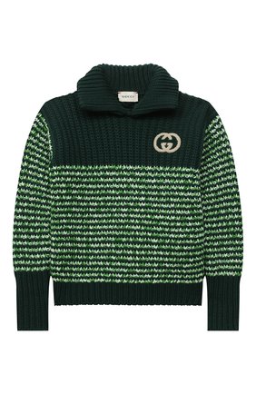 Детский шерстяной свитер GUCCI зеленого цвета по цене 32600 руб., арт. 615399/XKBEF | Фото 1 Детский шерстяной свитер GUCCI зеленого цвета, арт. 615399/XKBEF | Фото 1
