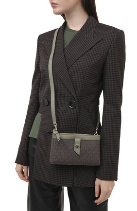 Женская сумка mk charm MICHAEL MICHAEL KORS хаки цвета по цене 16700 руб., арт. 32S0G00C7B | Фото 2 Женская сумка mk charm MICHAEL MICHAEL KORS хаки цвета, арт. 32S0G00C7B | Фото 2
