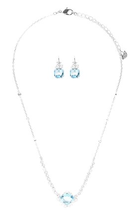 Женский комплект sparkling SWAROVSKI голубого цвета по цене 12890 руб., арт. 5525354 | Фото 1 Женский комплект sparkling SWAROVSKI голубого цвета, арт. 5525354 | Фото 1