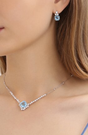 Женский комплект sparkling SWAROVSKI голубого цвета по цене 12890 руб., арт. 5525354 | Фото 2 Женский комплект sparkling SWAROVSKI голубого цвета, арт. 5525354 | Фото 2