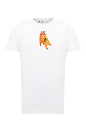Мужская хлопковая футболка OFF-WHITE белого цвета по цене 26500 руб., арт. 0MAA027F20FAB0030110 | Фото 1 Мужская хлопковая футболка OFF-WHITE белого цвета, арт. 0MAA027F20FAB0030110 | Фото 1