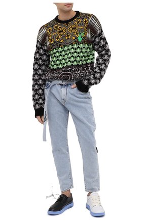 Мужской свитер OFF-WHITE разноцветного цвета по цене 98350 руб., арт. 0MHE059F20KNI0010955 | Фото 2 Мужской свитер OFF-WHITE разноцветного цвета, арт. 0MHE059F20KNI0010955 | Фото 2