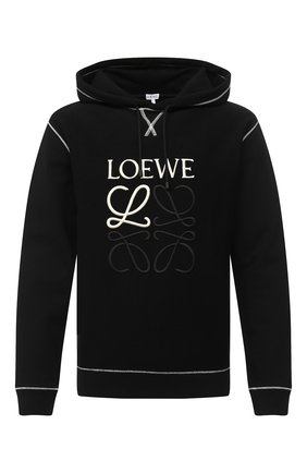 Мужской хлопковое худи LOEWE черного цвета по цене 65000 руб., арт. H526341XAL | Фото 1 Мужской хлопковое худи LOEWE черного цвета, арт. H526341XAL | Фото 1