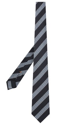 Мужской шелковый галстук ZEGNA COUTURE темно-синего цвета по цене 21050 руб., арт. Z8C00/15C | Фото 2 Мужской шелковый галстук ZEGNA COUTURE темно-синего цвета, арт. Z8C00/15C | Фото 2 (Материал: Текстиль; Принт: С принтом)