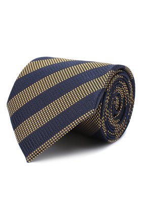 Мужской шелковый галстук ERMENEGILDO ZEGNA темно-синего цвета, арт. Z8D85/1UM | Фото 1 (Материал: Текстиль, Шелк; Принт: С принтом)
