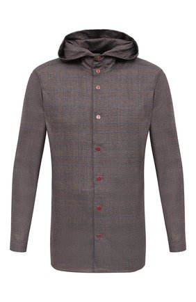 Мужская шерстяная рубашка KITON коричневого цвета по цене 192500 руб., арт. UMCPETEK01X4907 | Фото 1 Мужская шерстяная рубашка KITON коричневого цвета, арт. UMCPETEK01X4907 | Фото 1 (Материал внешний: Шерсть; Рукава: Длинные; Длина (для топов): Стандартные; Случай: Повседневный; Стили: Кэжуэл)