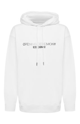 Мужской хлопковое худи OPENING CEREMONY белого цвета по цене 27850 руб., арт. YMBB001F20FLE007 | Фото 1 Мужской хлопковое худи OPENING CEREMONY белого цвета, арт. YMBB001F20FLE007 | Фото 1