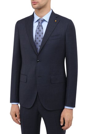 Мужской шерстяной костюм SARTORIA LATORRE синего цвета по цене 75350 руб., арт. A6I7EF Q81274 | Фото 2 Мужской шерстяной костюм SARTORIA LATORRE синего цвета, арт. A6I7EF Q81274 | Фото 2