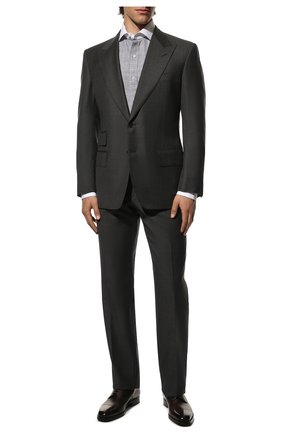 Мужская хлопковая сорочка TOM FORD серого цвета по цене 61400 руб., арт. 8FT212/94SWAX | Фото 2 Мужская хлопковая сорочка TOM FORD серого цвета, арт. 8FT212/94SWAX | Фото 2 (Материал внешний: Хлопок; Длина (для топов): Стандартные; Рукава: Длинные; Случай: Формальный; Стили: Классический; Мужское Кросс-КТ: Сорочка-одежда; Воротник: Акула; Принт: Клетка; Манжеты: На пуговицах; Региональные ограничения белый список (Axapta Mercury): RU)