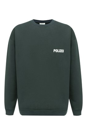 Женский хлопковый свитшот VETEMENTS зеленого цвета по цене 57000 руб., арт. UAH21TR529 1601/W | Фото 1 Женский хлопковый свитшот VETEMENTS зеленого цвета, арт. UAH21TR529 1601/W | Фото 1