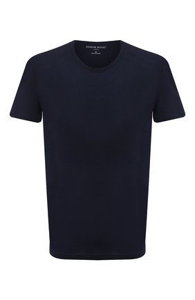 Мужская хлопковая футболка DEREK ROSE синего цвета, арт. 3052-RILE001 | Фото 1 (Кросс-КТ: домашняя одежда; Рукава: Короткие; Длина (для топов): Стандартные; Материал внешний: Хлопок; Мужское Кросс-КТ: Футболка-белье)