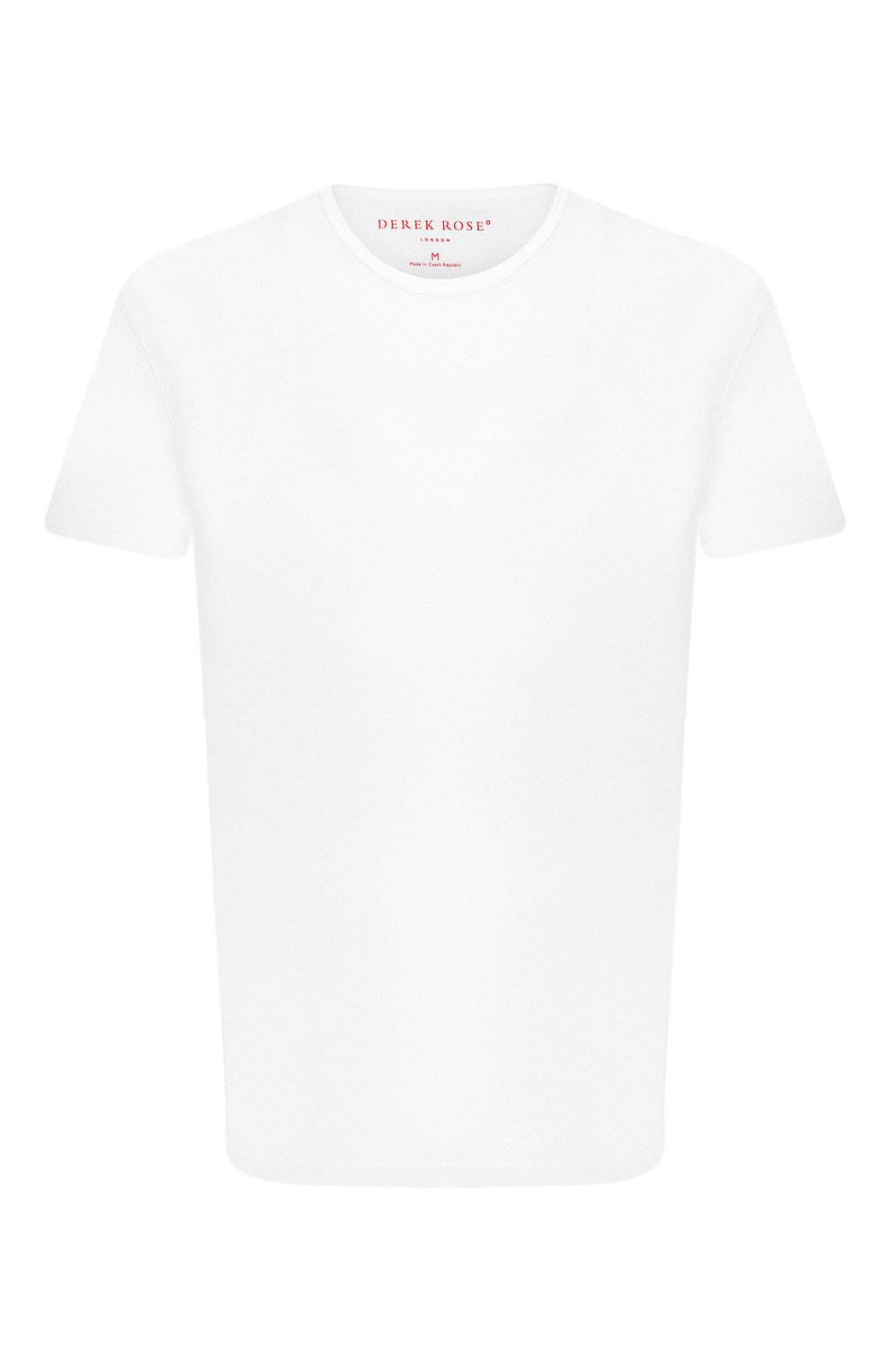 Мужская хлопковая футболка DEREK ROSE белого цвета, арт. 3052-RILE001 | Фото 1 (Кросс-КТ: домашняя одежда; Рукава: Короткие; Длина (для топов): Стандартные; Материал внешний: Хлопок; Мужское Кросс-КТ: Футболка-белье)