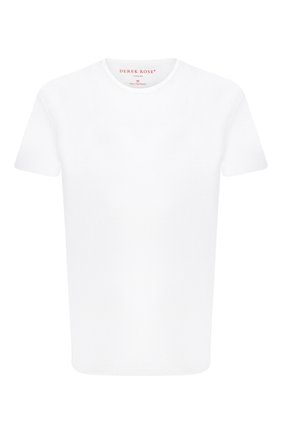 Мужская хлопковая футболка DEREK ROSE белого цвета, арт. 3052-RILE001 | Фото 1 (Длина (для топов): Стандартные; Рукава: Короткие; Материал внешний: Хлопок; Кросс-КТ: домашняя одежда; Мужское Кросс-КТ: Футболка-белье)