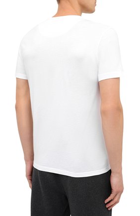 Мужская хлопковая футболка DEREK ROSE белого цвета, арт. 3052-RILE001 | Фото 4 (Кросс-КТ: домашняя одежда; Рукава: Короткие; Длина (для топов): Стандартные; Материал внешний: Хлопок; Мужское Кросс-КТ: Футболка-белье)