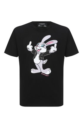 Мужская хлопковая футболка DOM REBEL черного цвета по цене 9950 руб., арт. RABBIT/B0X T-SHIRT | Фото 1 Мужская хлопковая футболка DOM REBEL черного цвета, арт. RABBIT/B0X T-SHIRT | Фото 1