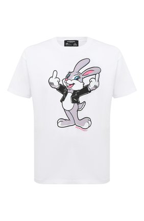 Мужская хлопковая футболка DOM REBEL белого цвета по цене 9950 руб., арт. RABBIT/B0X T-SHIRT | Фото 1 Мужская хлопковая футболка DOM REBEL белого цвета, арт. RABBIT/B0X T-SHIRT | Фото 1