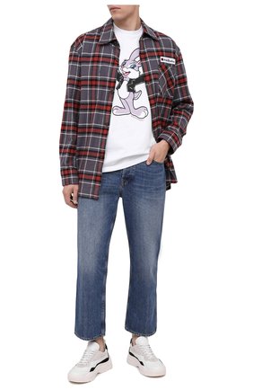 Мужская хлопковая футболка DOM REBEL белого цвета по цене 9950 руб., арт. RABBIT/B0X T-SHIRT | Фото 2 Мужская хлопковая футболка DOM REBEL белого цвета, арт. RABBIT/B0X T-SHIRT | Фото 2