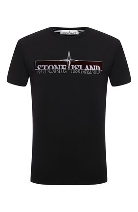 Мужская хлопковая футболка STONE ISLAND черного цвета по цене 17250 руб., арт. 73152NS83 | Фото 1 Мужская хлопковая футболка STONE ISLAND черного цвета, арт. 73152NS83 | Фото 1