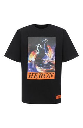 Мужская хлопковая футболка HERON PRESTON черного цвета по цене 19950 руб., арт. HMAA020F20JER0021020 | Фото 1 Мужская хлопковая футболка HERON PRESTON черного цвета, арт. HMAA020F20JER0021020 | Фото 1