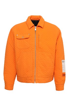 Мужская хлопковая куртка HERON PRESTON оранжевого цвета, арт. HMEA052F20FAB0012200 | Фото 1 (Материал внешний: Хлопок; Рукава: Длинные; Материал подклада: Синтетический материал; Длина (верхняя одежда): Короткие; Мужское Кросс-КТ: Верхняя одежда, утепленные куртки; Кросс-КТ: Куртка; Стили: Гранж)