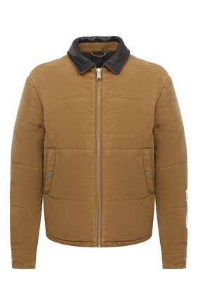 Мужская утепленная куртка HERON PRESTON бежевого цвета, арт. HMED006F20FAB0046300 | Фото 1 (Длина (верхняя одежда): Короткие; Рукава: Длинные; Материал подклада: Синтетический материал; Материал внешний: Хлопок; Мужское Кросс-КТ: Верхняя одежда, утепленные куртки; Стили: Гранж; Кросс-КТ: Куртка)