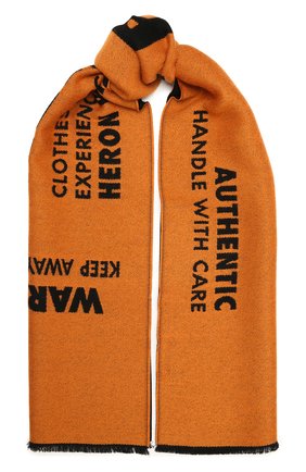 Мужской шерстяной шарф HERON PRESTON оранжевого цвета по цене 17650 руб., арт. HMMA003F20KNI0012210 | Фото 1 Мужской шерстяной шарф HERON PRESTON оранжевого цвета, арт. HMMA003F20KNI0012210 | Фото 1