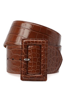 Женский ремень из кожи аллигатора RALPH LAUREN коричневого цвета по цене 229500 руб., арт. 408715191/AMIS | Фото 1 Женский ремень из кожи аллигатора RALPH LAUREN коричневого цвета, арт. 408715191/AMIS | Фото 1 (Материал: Экзотическая кожа)