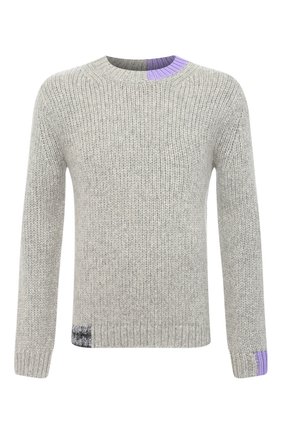 Женский шерстяной свитер HELMUT LANG серого цвета по цене 48500 руб., арт. K06HM706 | Фото 1 Женский шерстяной свитер HELMUT LANG серого цвета, арт. K06HM706 | Фото 1
