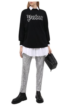 Женская хлопковый лонгслив PALM ANGELS черного цвета по цене 23600 руб., арт. PWAB012F20JER0011001 | Фото 2 Женская хлопковый лонгслив PALM ANGELS черного цвета, арт. PWAB012F20JER0011001 | Фото 2