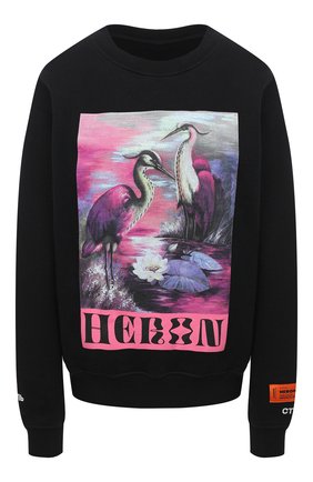 Женская хлопковый свитшот HERON PRESTON черного цвета по цене 36650 руб., арт. HWBA007E20JER0021030 | Фото 1 Женская хлопковый свитшот HERON PRESTON черного цвета, арт. HWBA007E20JER0021030 | Фото 1