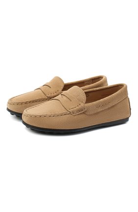 Детские замшевые мокасины TOD’S бежевого цвета по цене 21100 руб., арт. UXC0LR00010RE0 | Фото 1 Детские замшевые мокасины TOD’S бежевого цвета, арт. UXC0LR00010RE0 | Фото 1 (Материал внутренний: Натуральная кожа; Мальчики Кросс-КТ: мокасины; Материал внешний: Кожа; Длина стельки: 18; Мальчики-школьная форма: Классическая обувь; ширина носка стельки: 6,3; толщина подошвы: 1)