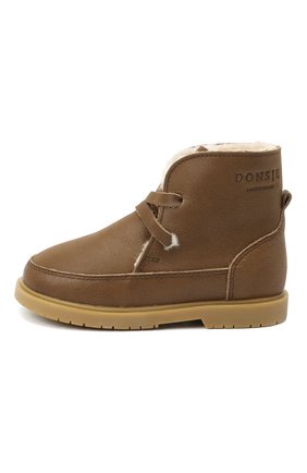 Детские кожаные ботинки DONSJE AMSTERDAM хаки цвета по цене 9505 руб., арт. 1015-CL021-00000 | Фото 2 Детские кожаные ботинки DONSJE AMSTERDAM хаки цвета, арт. 1015-CL021-00000 | Фото 2