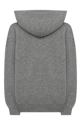 Детский кашемировый кардиган с капюшоном GIORGETTI CASHMERE темно-серого цвета по цене 24800 руб., арт. MB452/8A-14A | Фото 2 Детский кашемировый кардиган с капюшоном GIORGETTI CASHMERE темно-серого цвета, арт. MB452/8A-14A | Фото 2