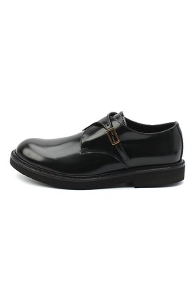 Детские кожаные монки FENDI черного цвета по цене 44150 руб., арт. JMR344/PJQ/32-39 | Фото 2 Детские кожаные монки FENDI черного цвета, арт. JMR344/PJQ/32-39 | Фото 2