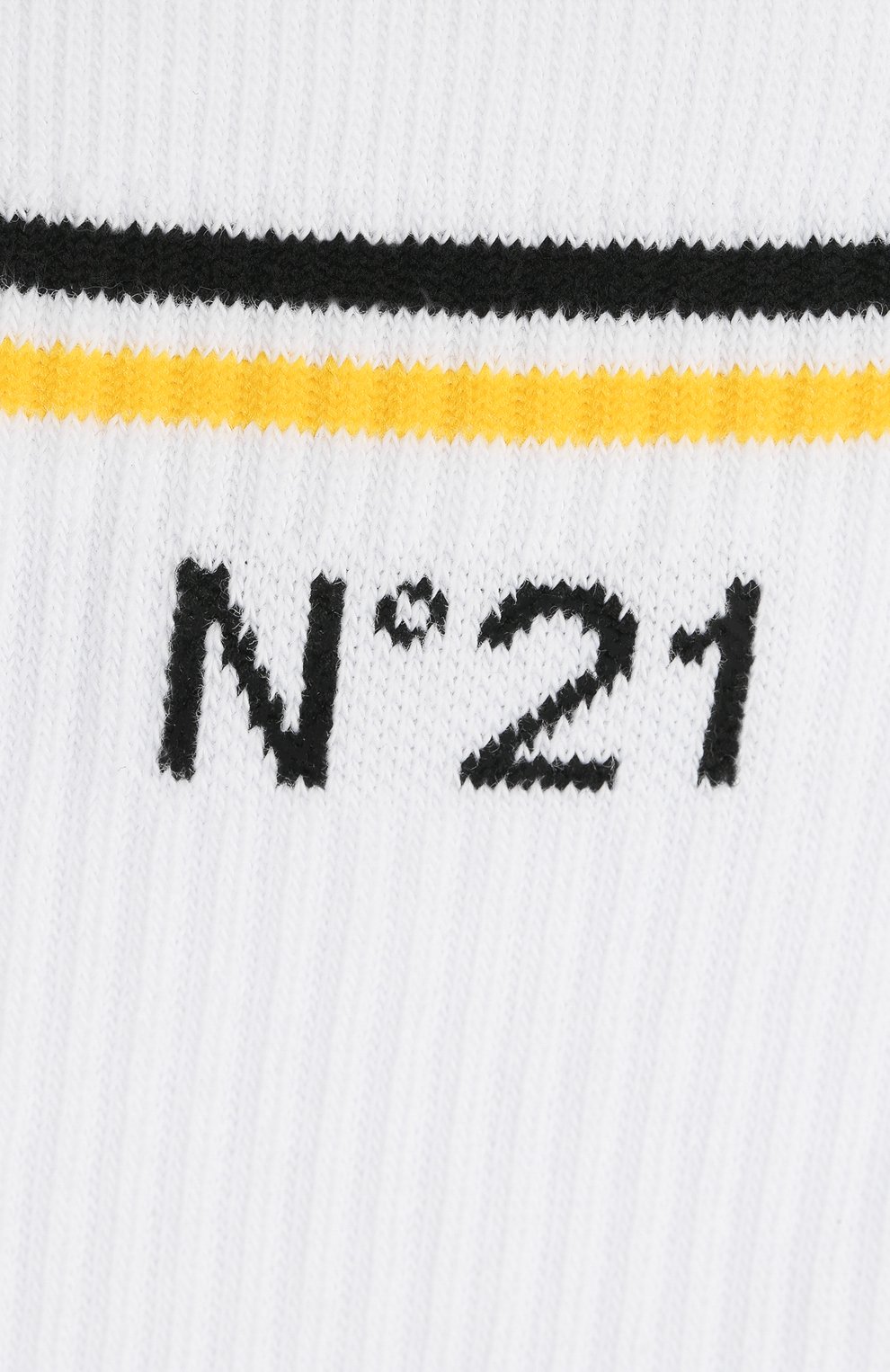 Детские хлопковые носки N21 белого цвета по цене 2455 руб., арт. N214A4/N0027/N21Z4U | Фото 2 Детские хлопковые носки N21 белого цвета, арт. N214A4/N0027/N21Z4U | Фото 2 (Материал: Текстиль, Хлопок)